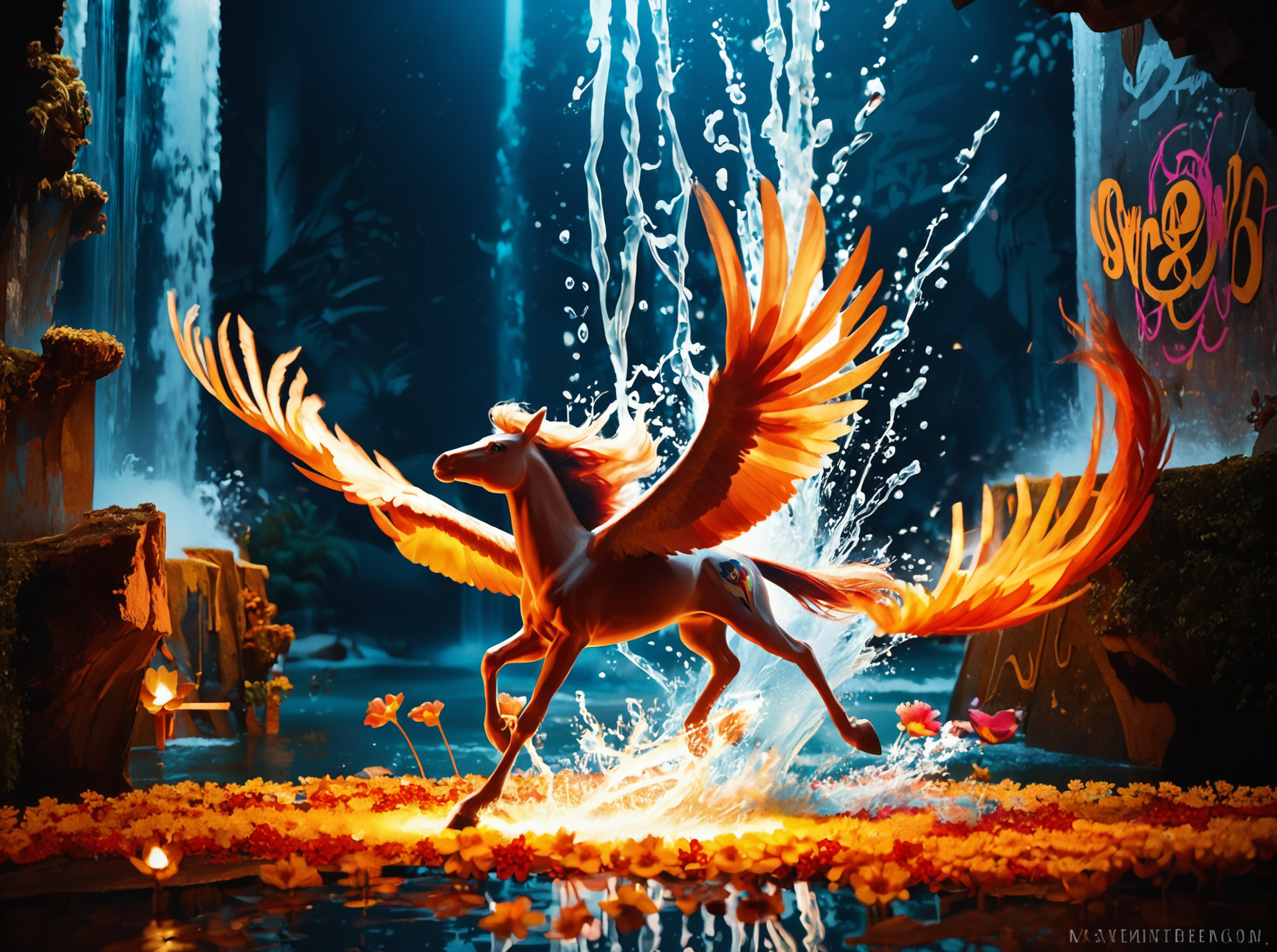 Pegasus II: Stable Diffusion-Generated Image