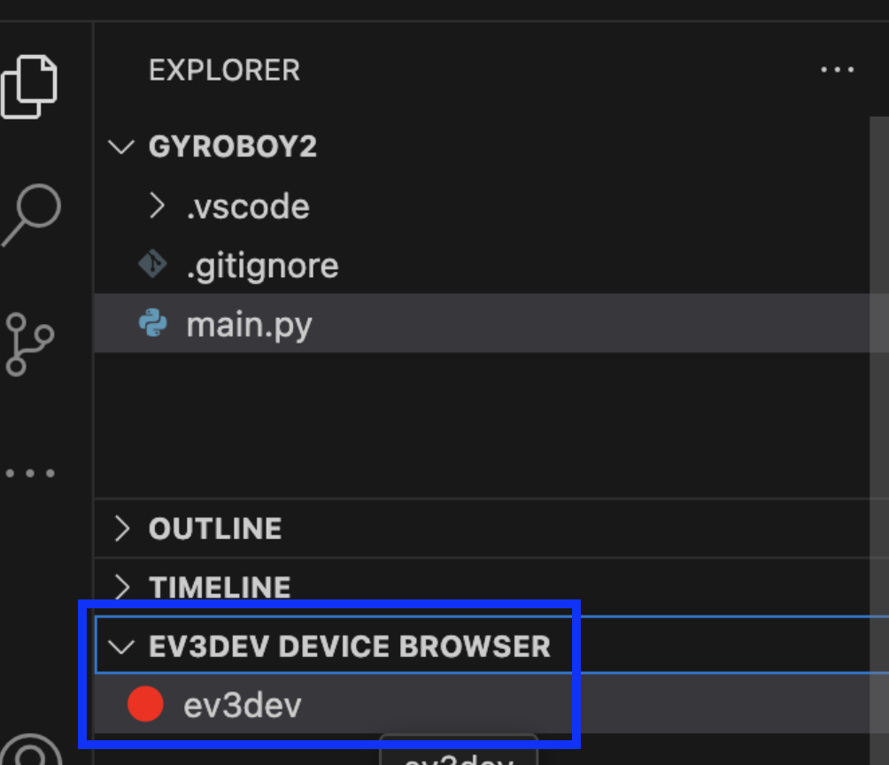 Connecting to ev3dev/MicroPython device from Visual Studio Code